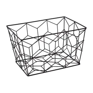 Black Metal Storage Basket Funky Chunky