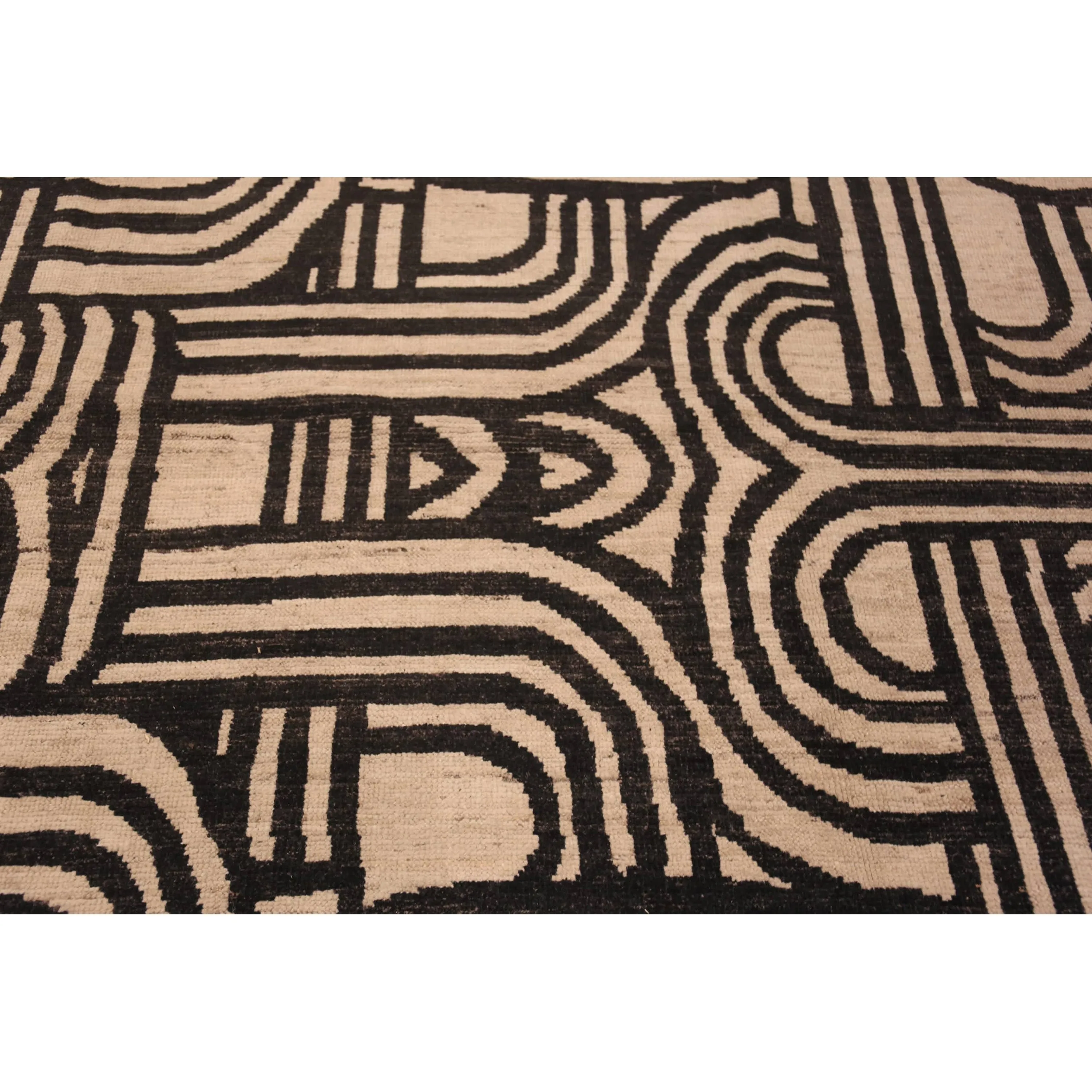 Black Zameen Transitional Wool Rug - 16'5" x 22'6"