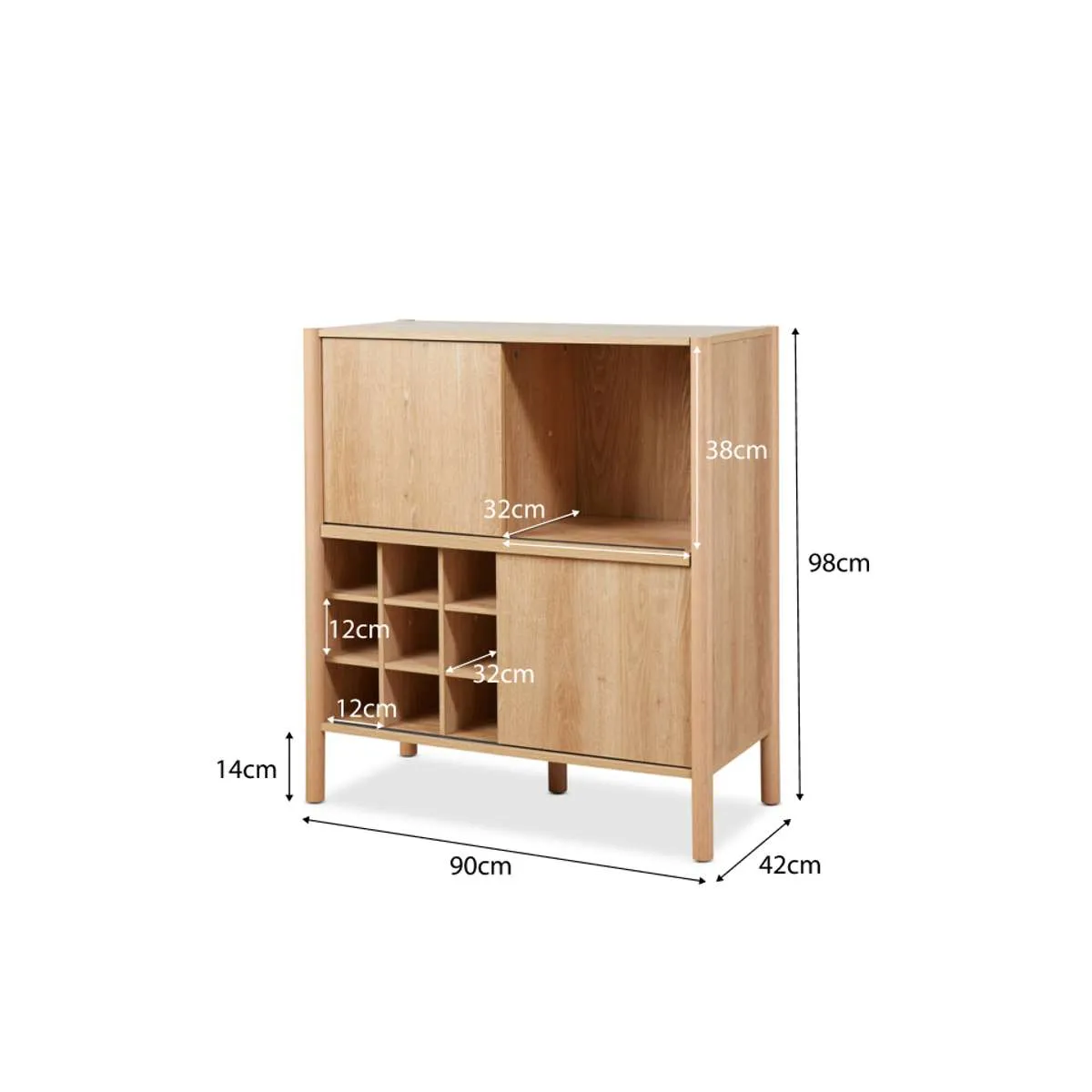 Blair Bar Cabinet Mocka