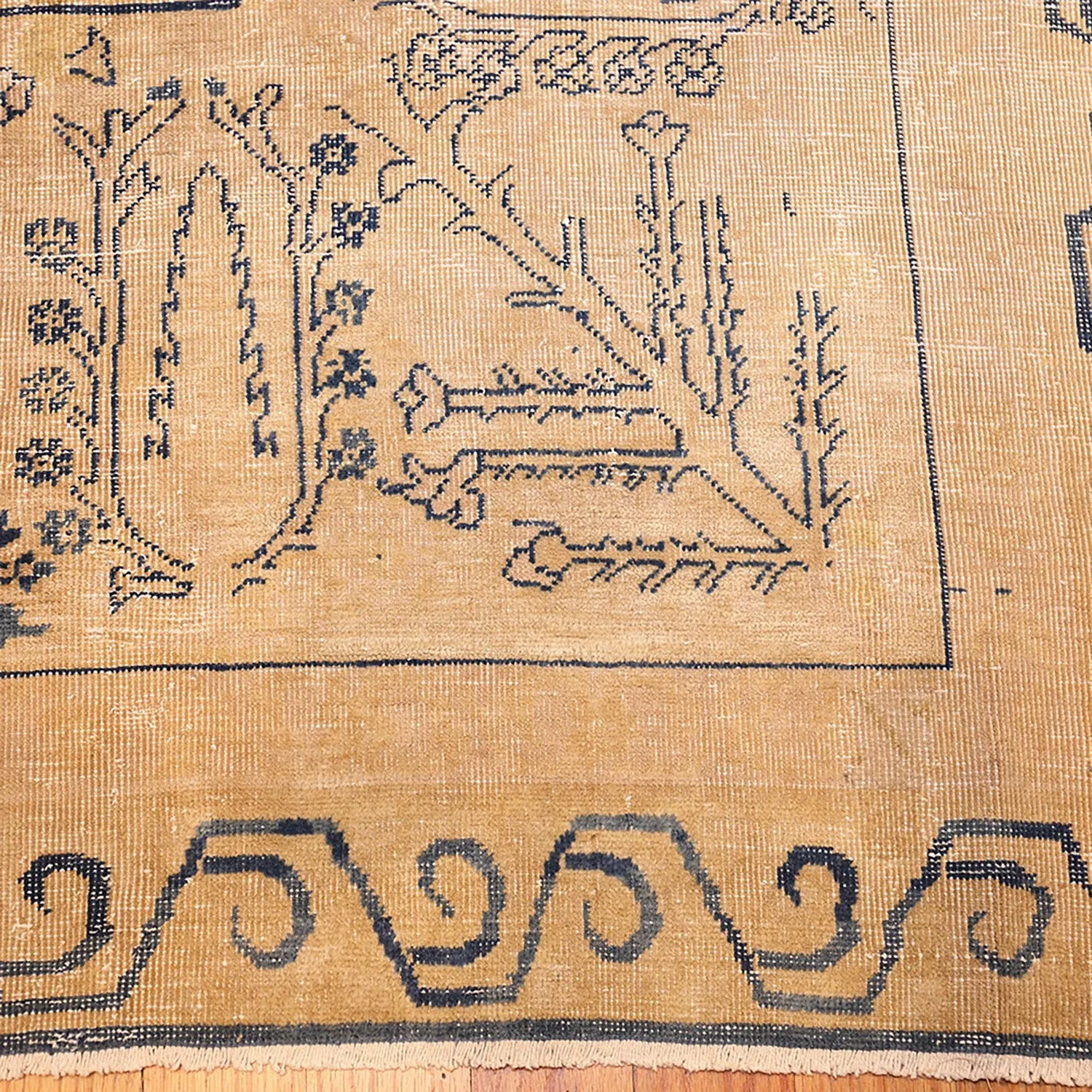 Blue Antique Indian Rug - 10'10" x 18'6"