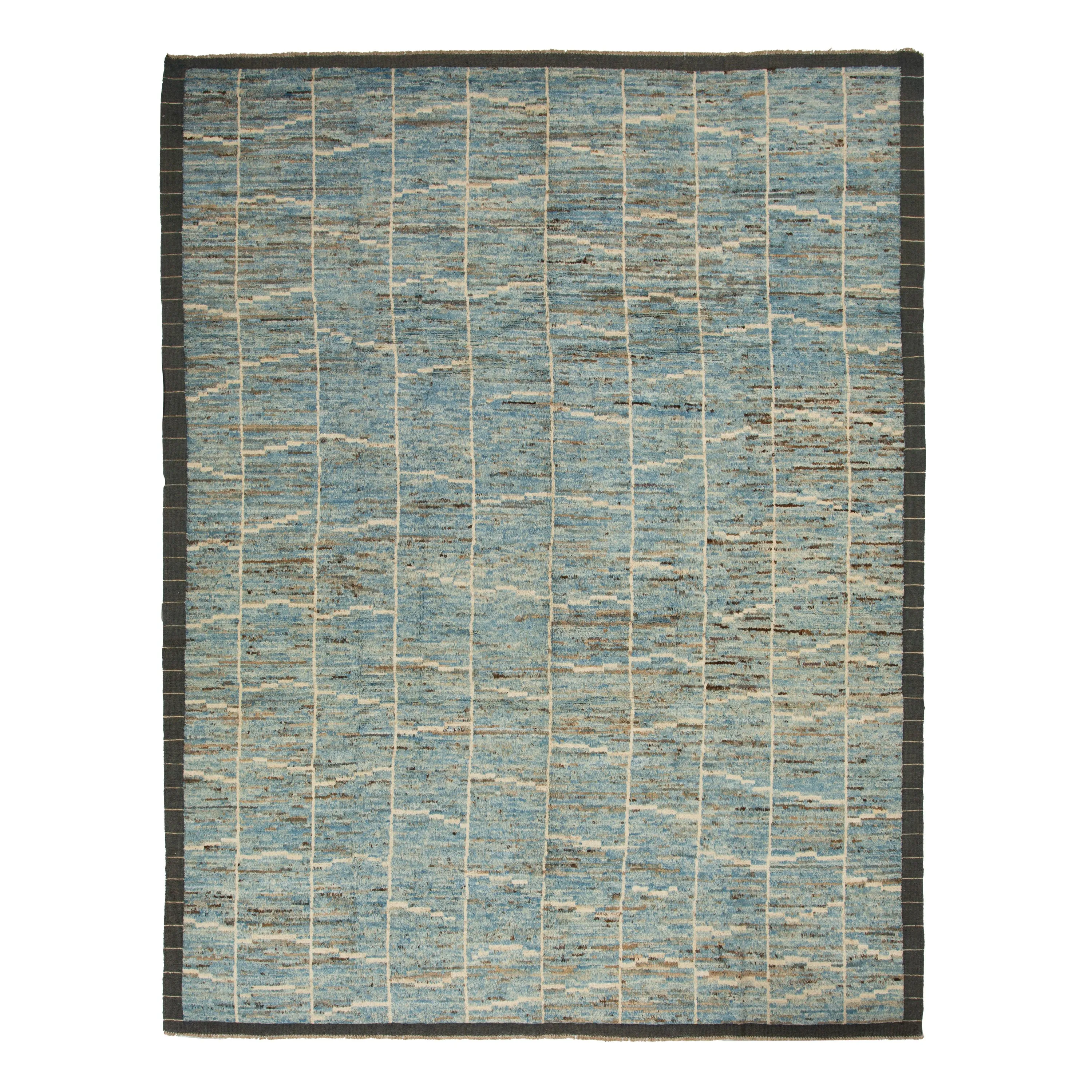 Blue Modern Wool Rug - 10'1'' x 12'9''