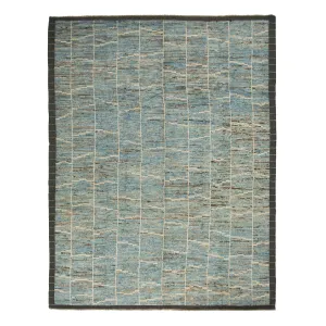 Blue Modern Wool Rug - 10'1'' x 12'9''