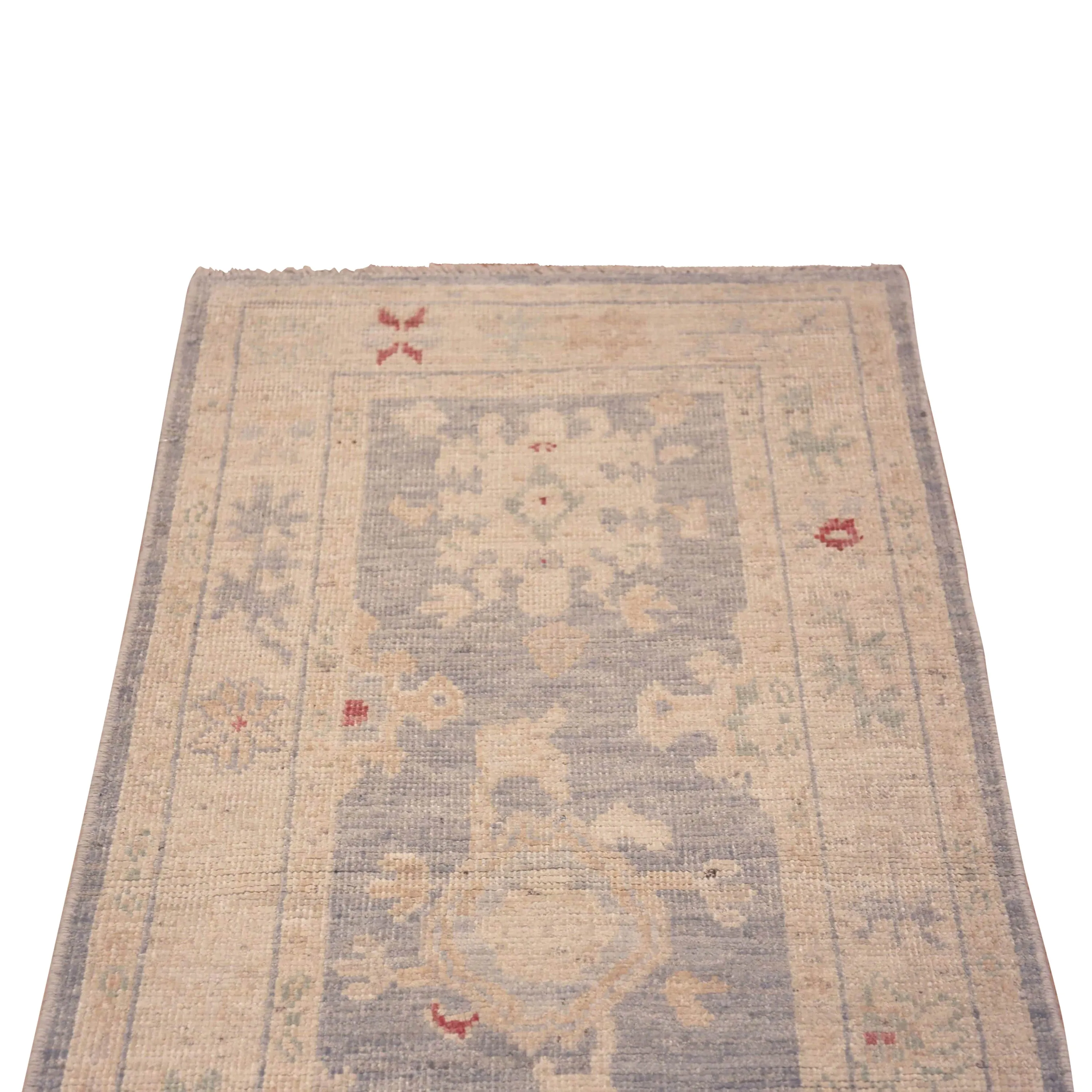 Blue Zameen Transitional Wool Runner - 2'9" x 6'9"