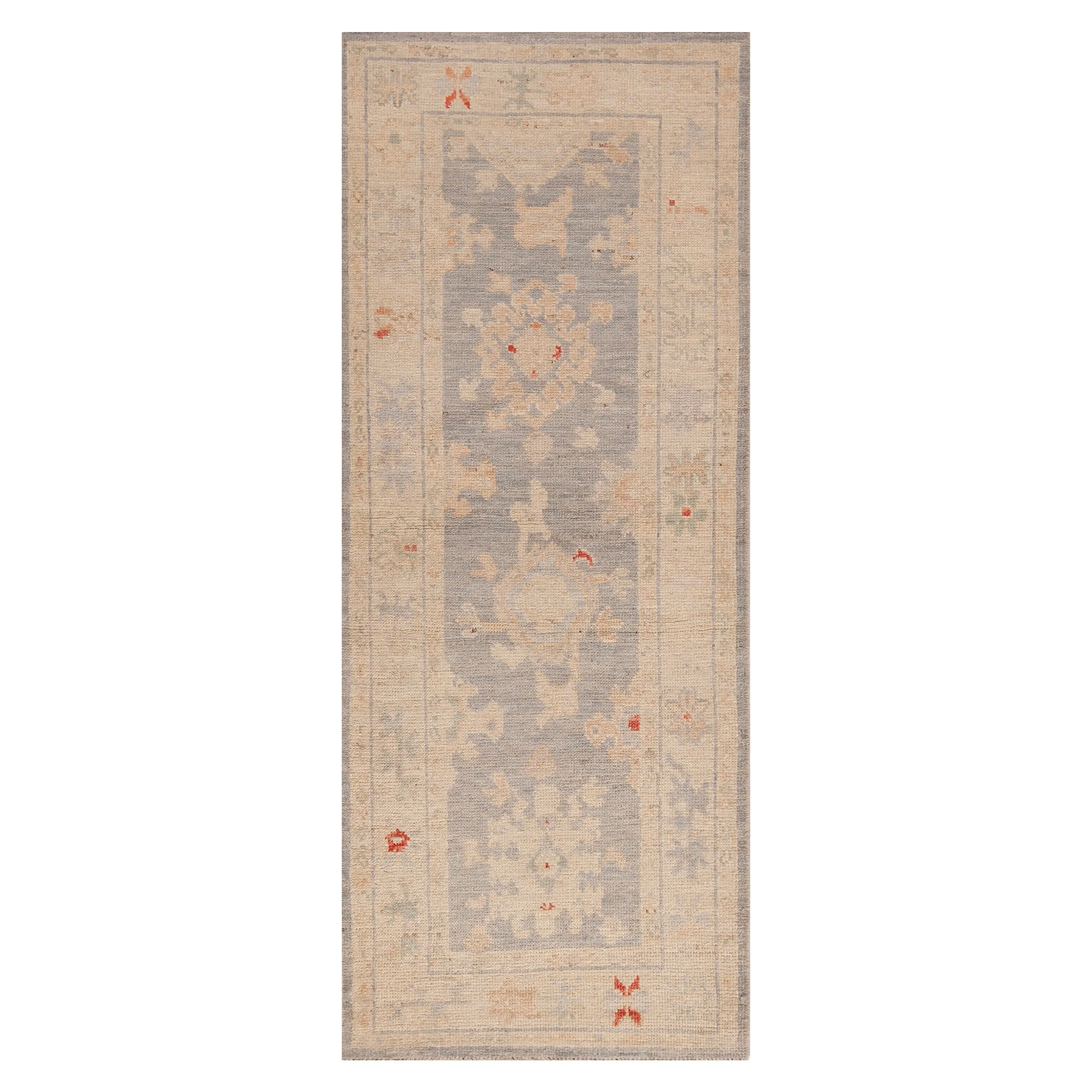 Blue Zameen Transitional Wool Runner - 2'9" x 6'9"