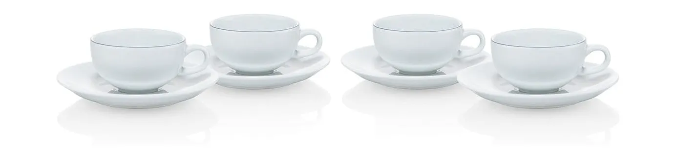 Bodum Bl Espresso Cup And Saucer Set, 4 Pcs.