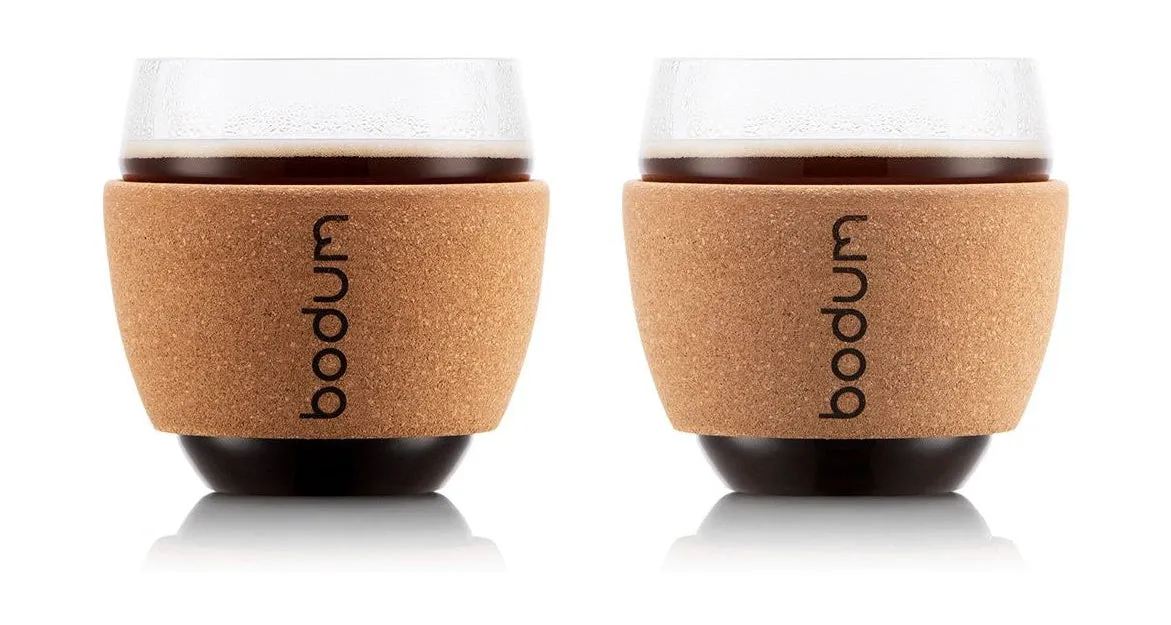 Bodum Pavina Glasses With Cork Cuff Cork 0.1 L, 2 Pcs.