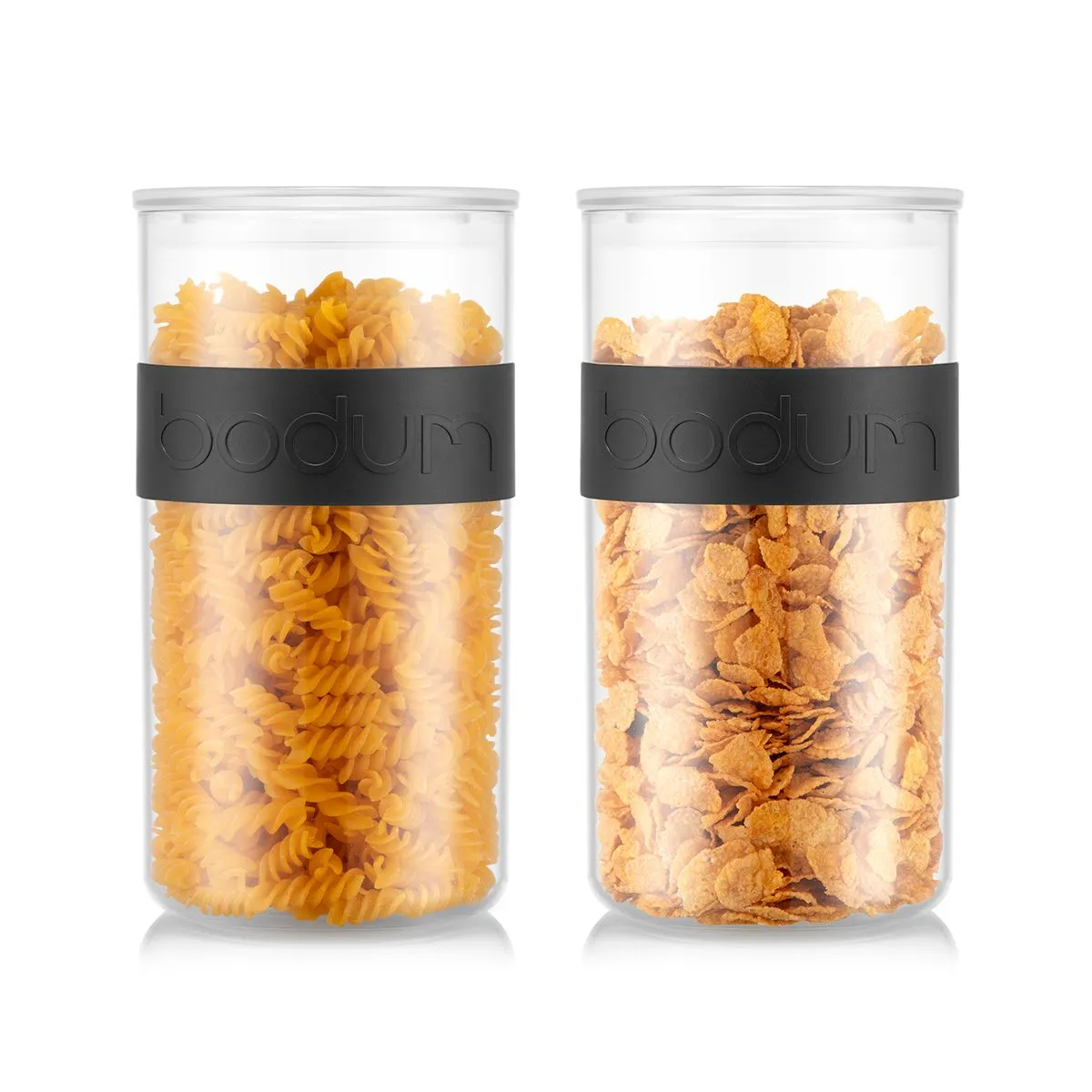 Bodum Presso Storage Jars Black 2 L, Set Of 2