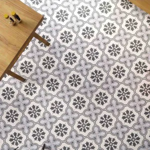 Bordeaux Blue Pattern Porcelain Tile 45x45cm Matt