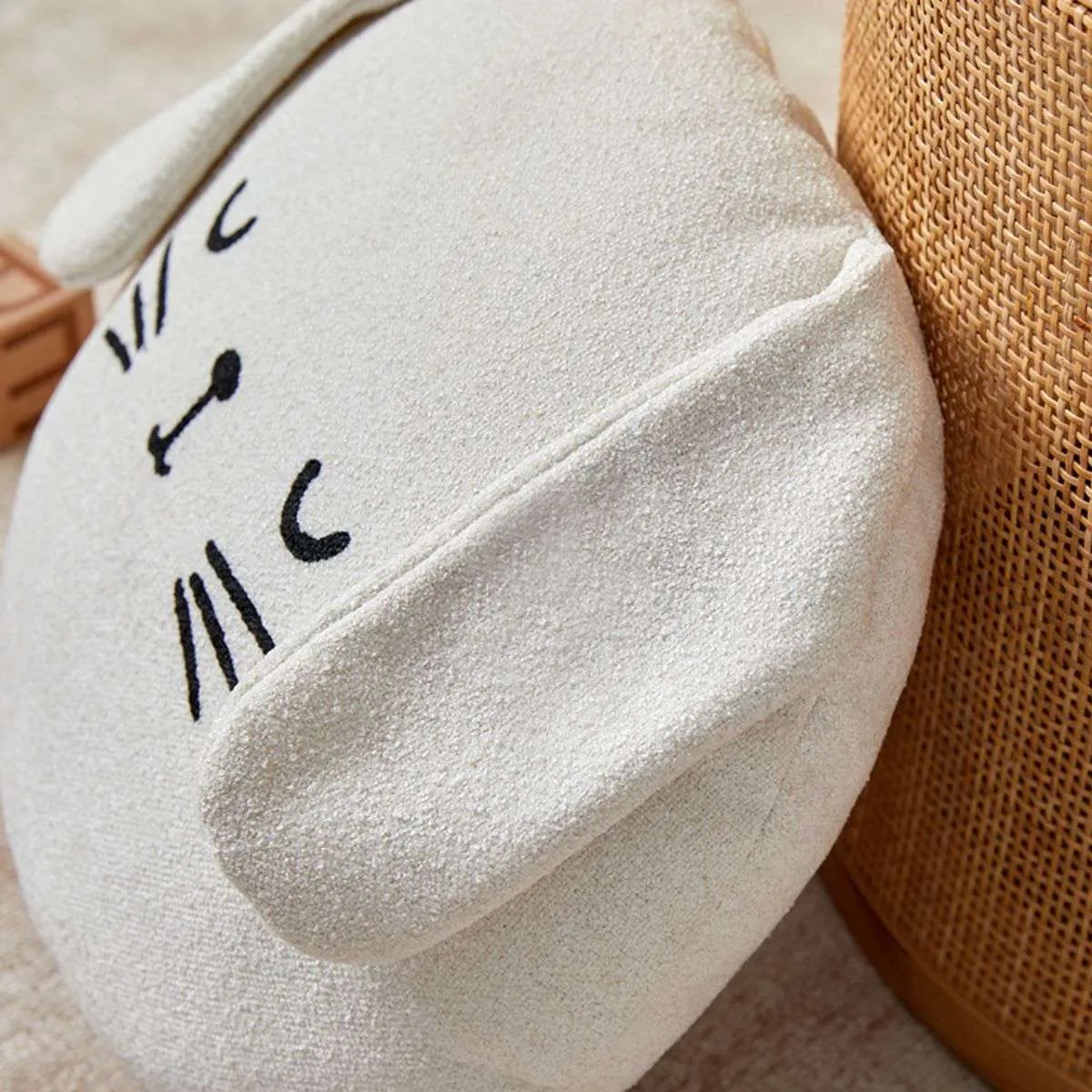 Boucle Bunny Cushion Mocka