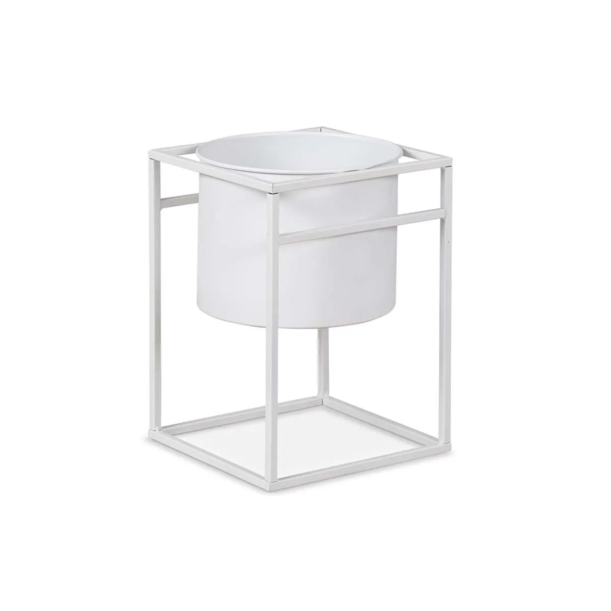 Brent Metal Plant Stand White - Short Mocka