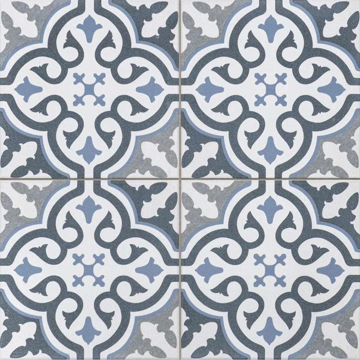Briana Marine Encaustic Effect Porcelain Tile 45x45cm Matt