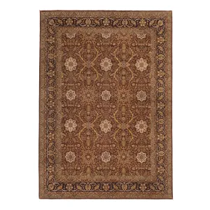 Brown Traditional Wool Rug - 10' x 14'