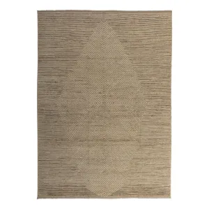 Brown Zameen Transitional Wool Rug- 7'9" x 11'2"