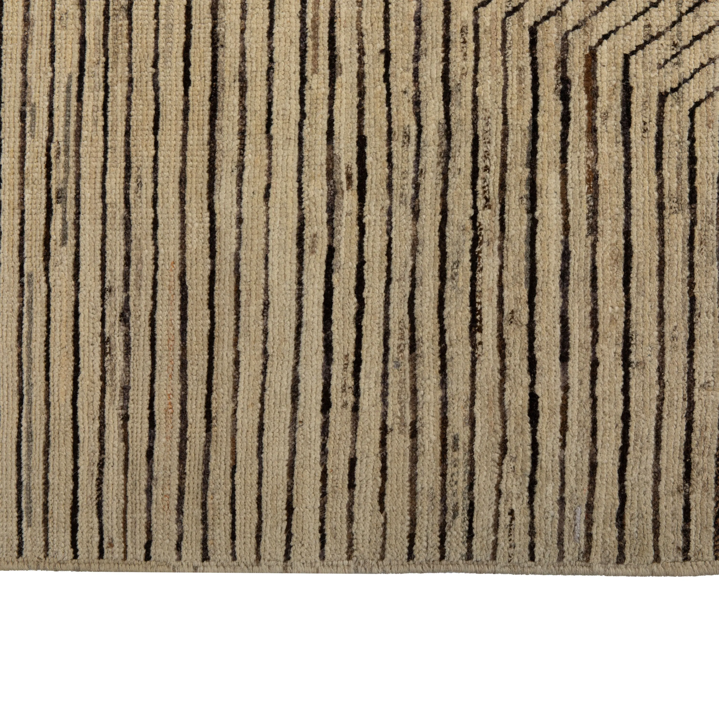 Brown Zameen Transitional Wool Rug- 7'9" x 11'2"