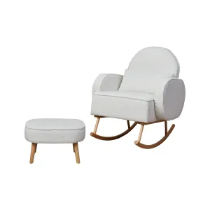 Buddy 2-in-1 Rocking Chair and Stool Bundle Mocka