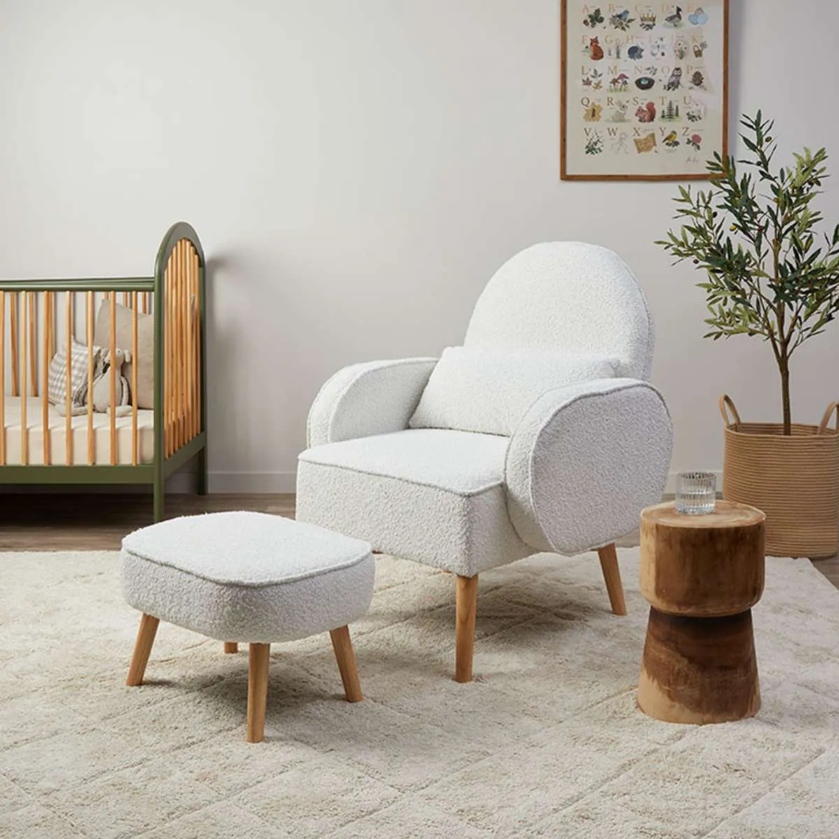 Buddy 2-in-1 Rocking Chair and Stool Bundle Mocka