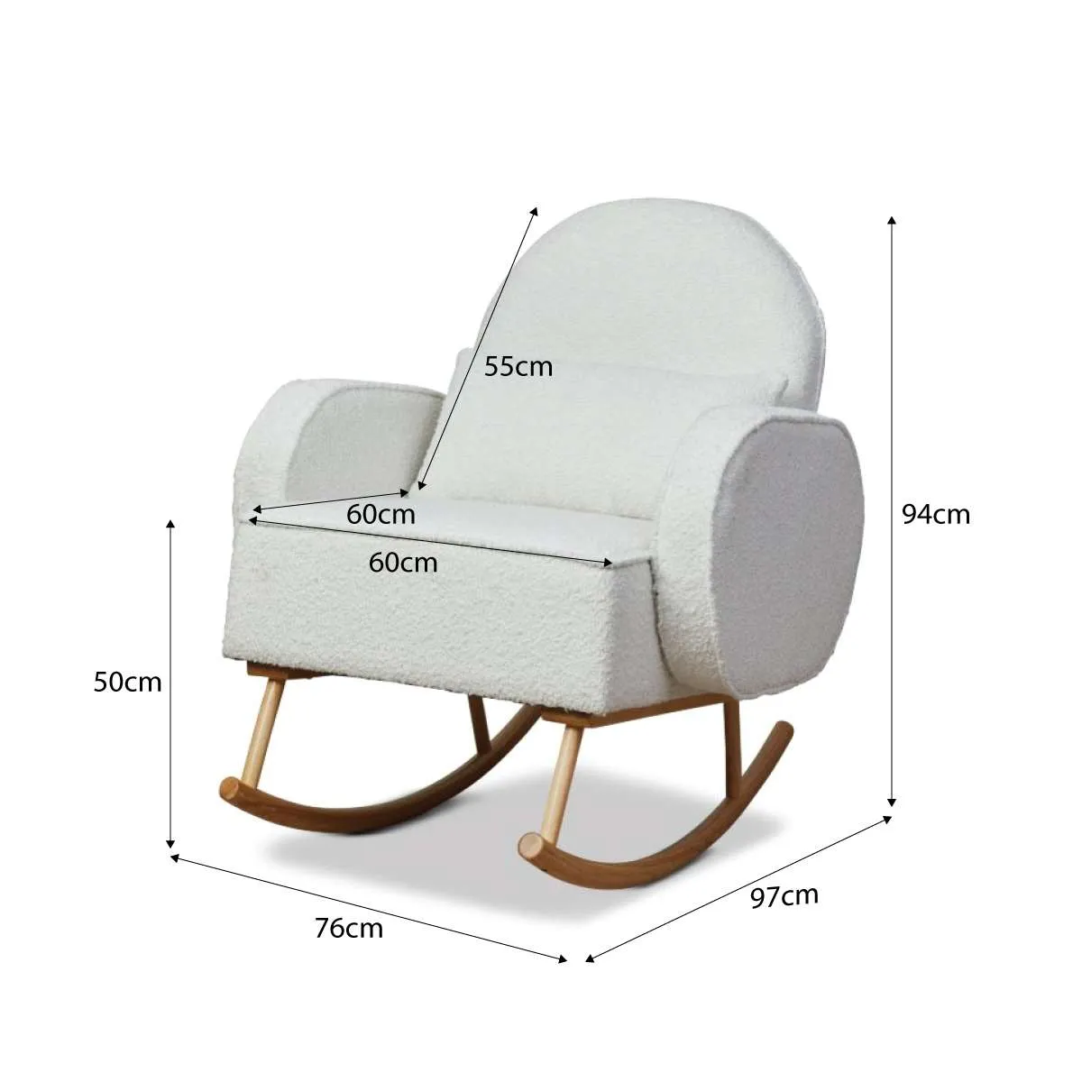 Buddy 2-in-1 Rocking Chair and Stool Bundle Mocka