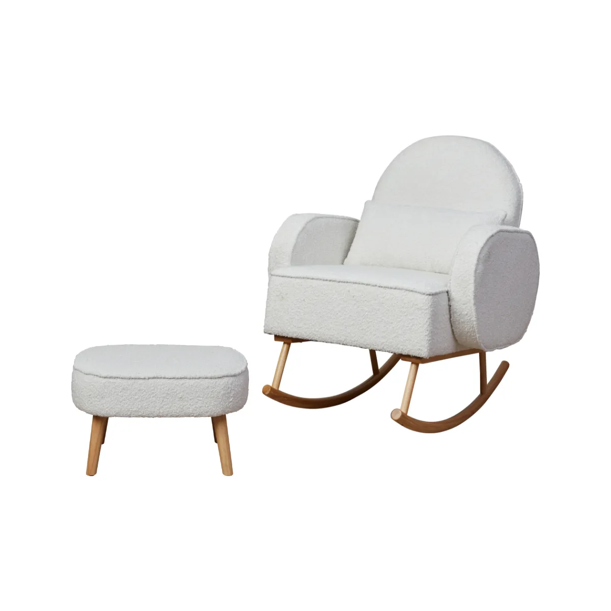 Buddy 2-in-1 Rocking Chair and Stool Bundle Mocka