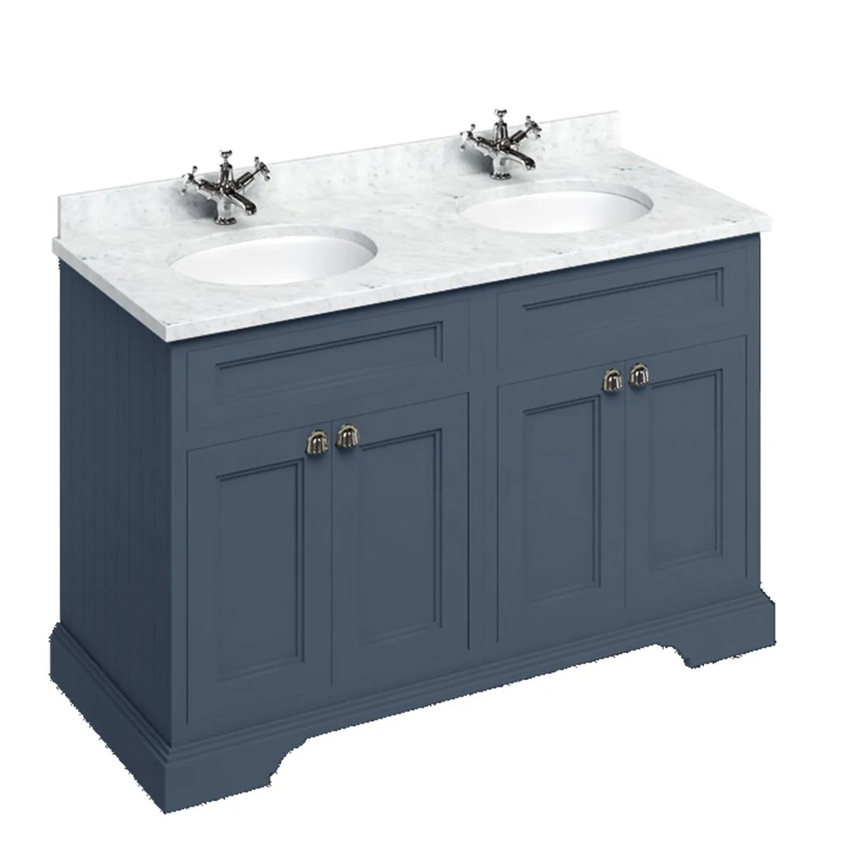 Burlington 1300 Freestanding 4-Door Vanity Unit With Worktop and Double Bowl