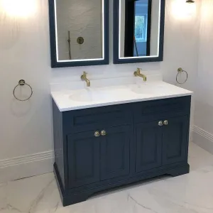 Burlington 1300 Freestanding 4-Door Vanity Unit With Worktop and Double Bowl