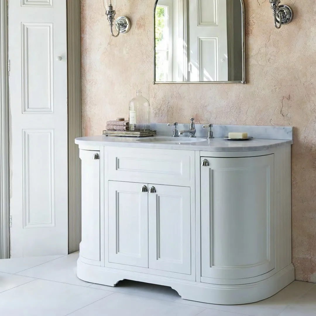 Burlington 1340 Freestanding 4-Door Curved Vanity Unit With Worktop and Basin