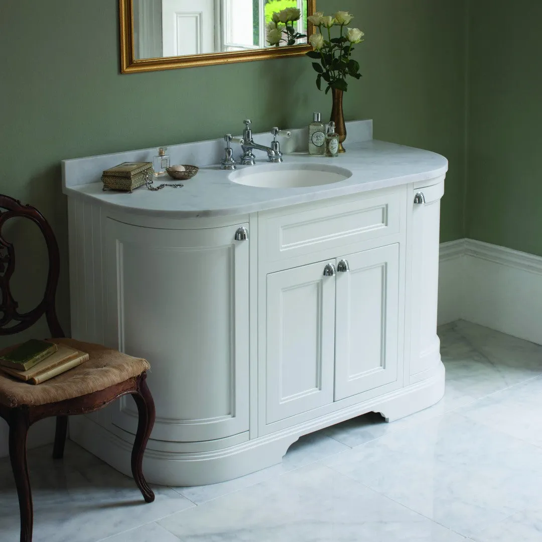Burlington 1340 Freestanding 4-Door Curved Vanity Unit With Worktop and Basin
