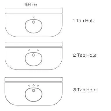 Burlington 1340 Freestanding 4-Door Curved Vanity Unit With Worktop and Basin