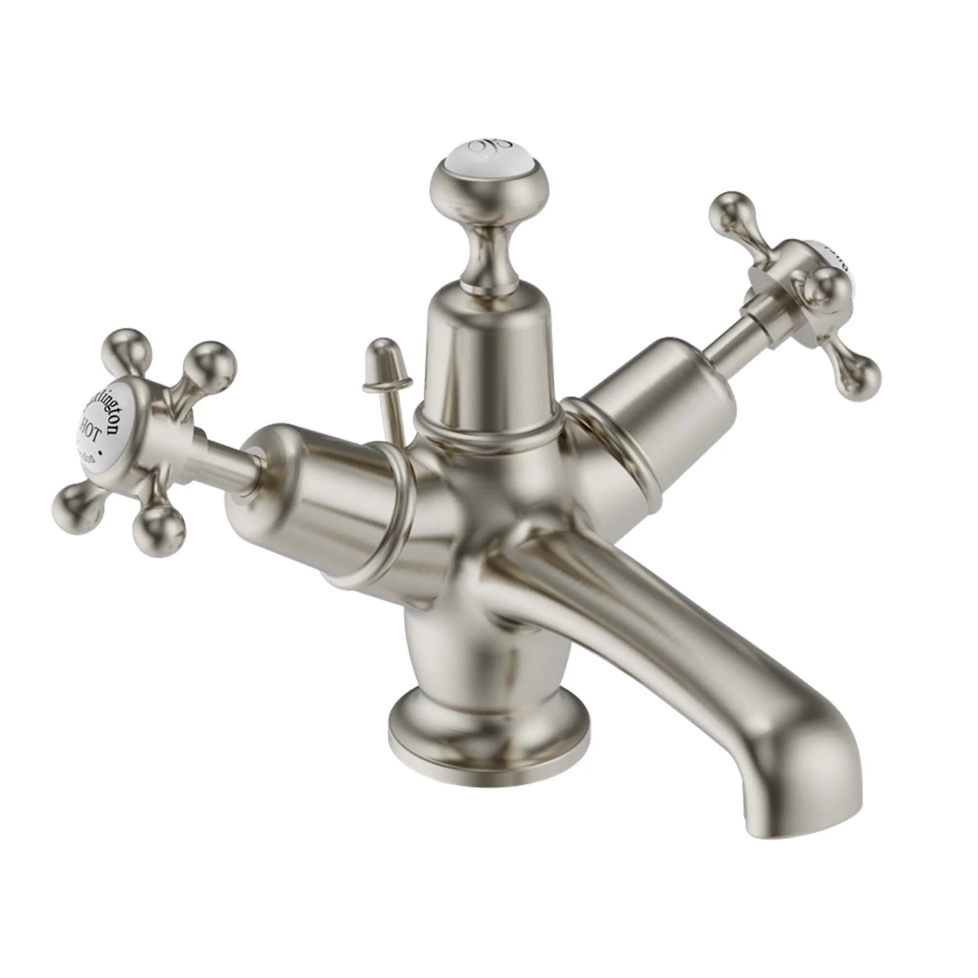 Burlington Claremont Basin Mixer With Pull Rod Lever Waste