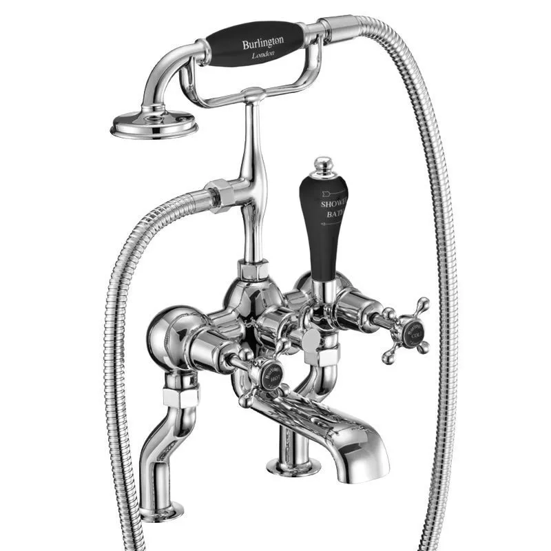 Burlington Claremont Deck Mounted Bath Shower Mixer With S Adjuster