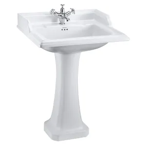 Burlington Classic 650 Rectangular Basin With Standard Pedestal