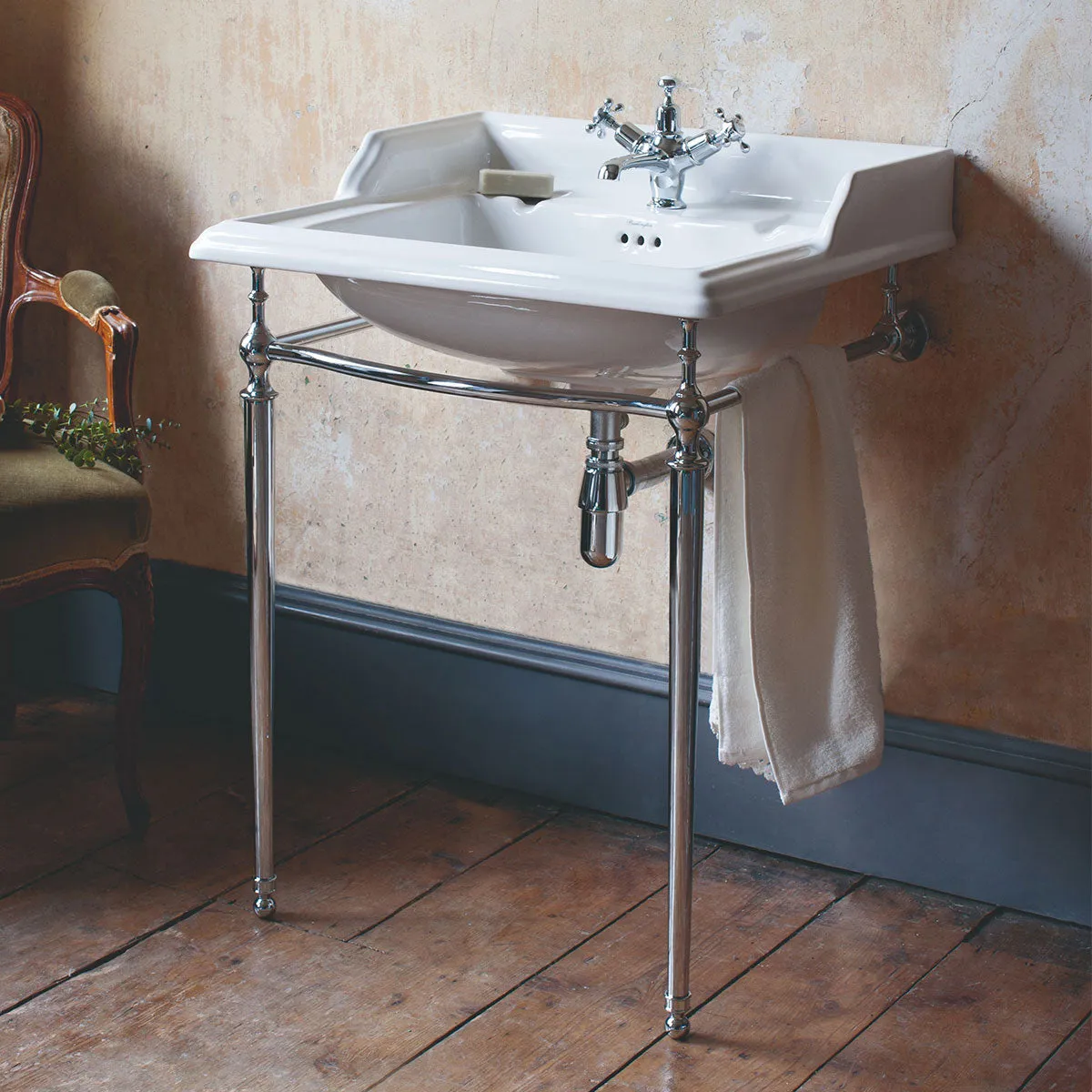 Burlington Classic 650 Rectangular Basin With Washstand