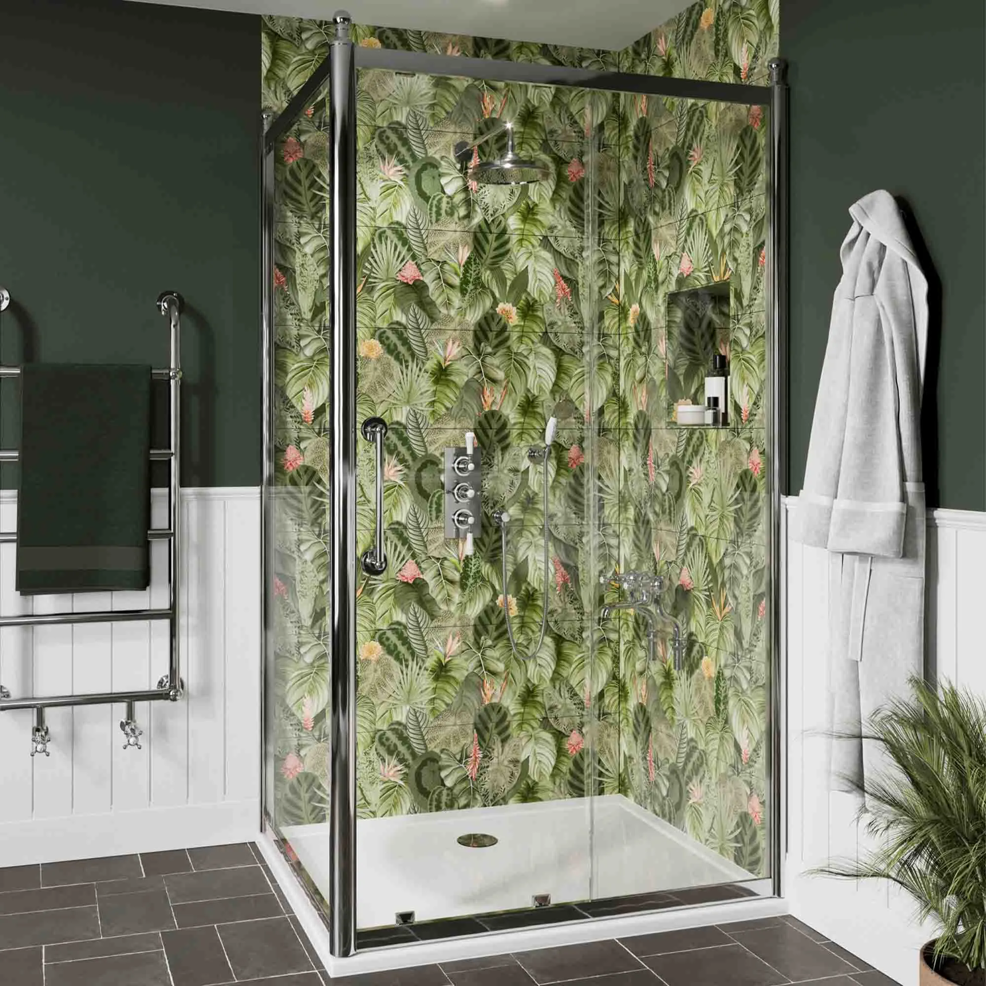 Burlington Classique Sliding Shower Door - Chrome