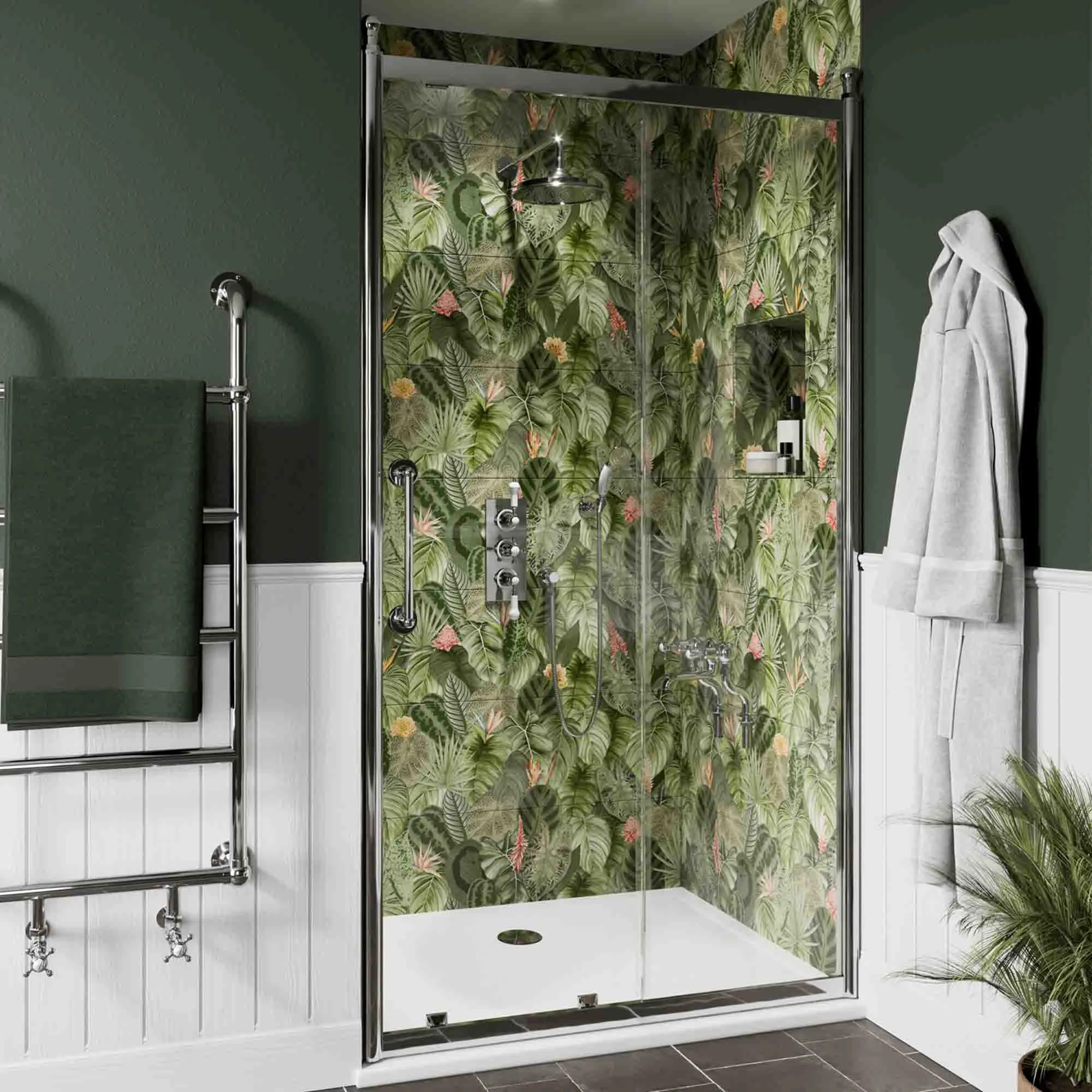 Burlington Classique Sliding Shower Door - Chrome