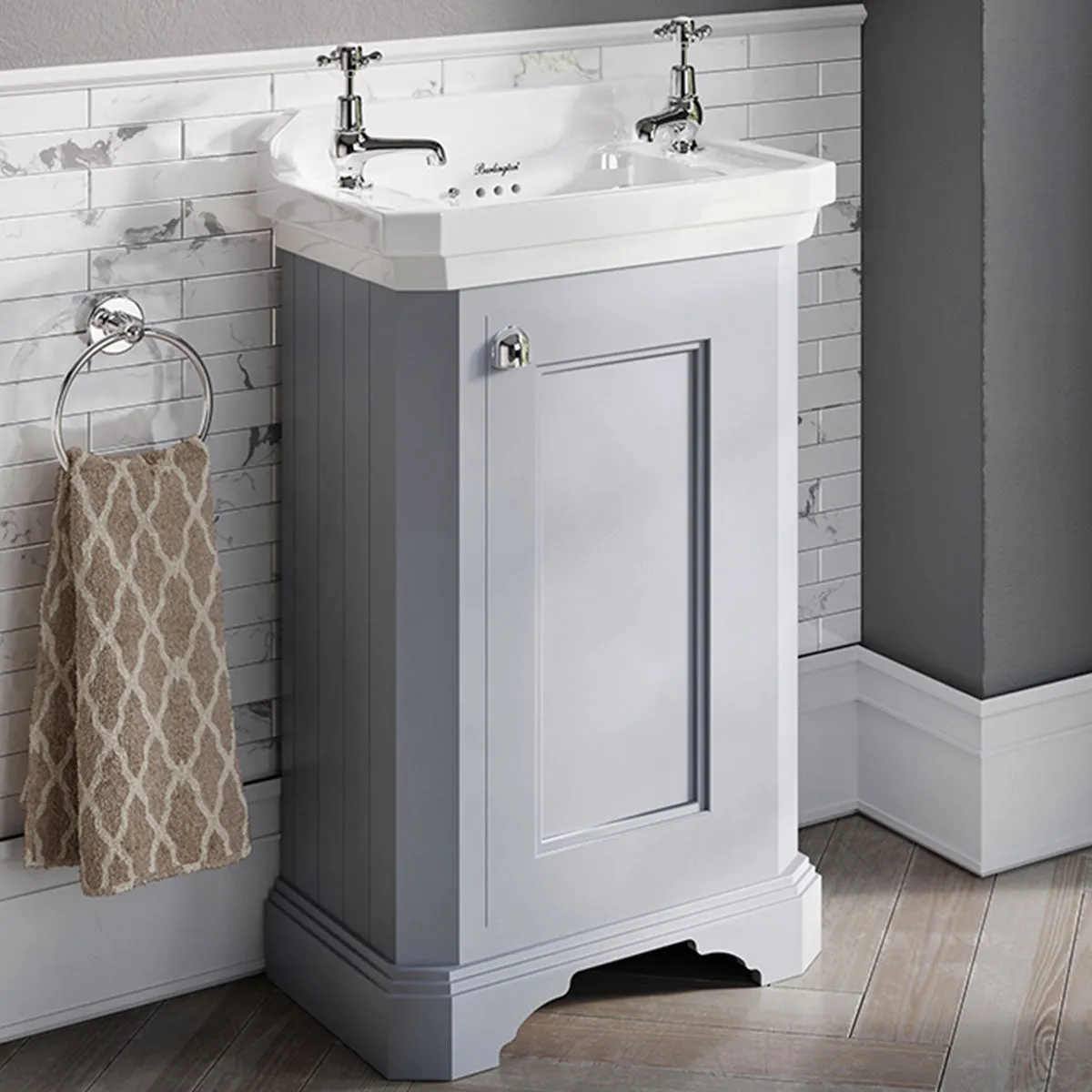 Burlington Edwardian 510 Freestanding Cloakroom Vanity Unit With Basin