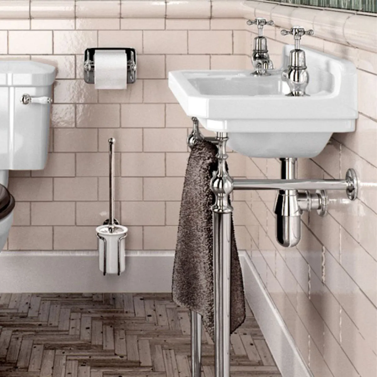 Burlington Edwardian 510 Rectangular Basin With Washstand