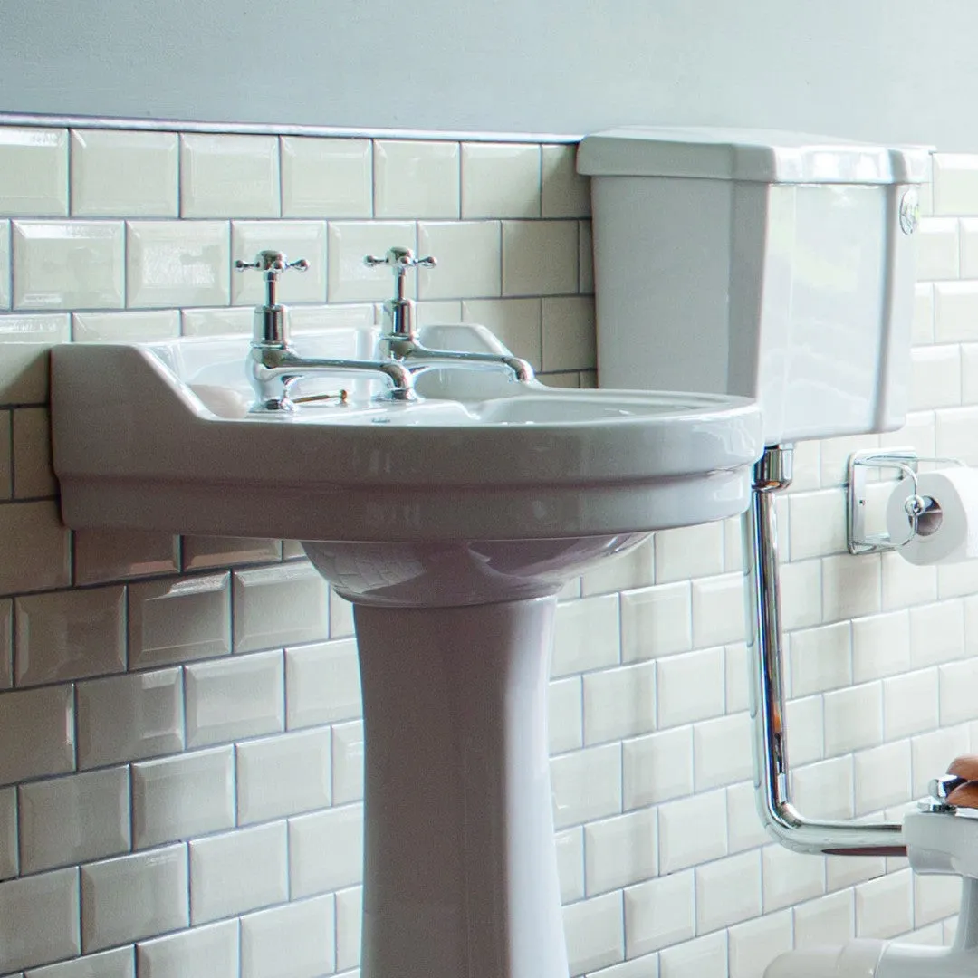 Burlington Edwardian 560 White Round Basin With Standard Pedestal