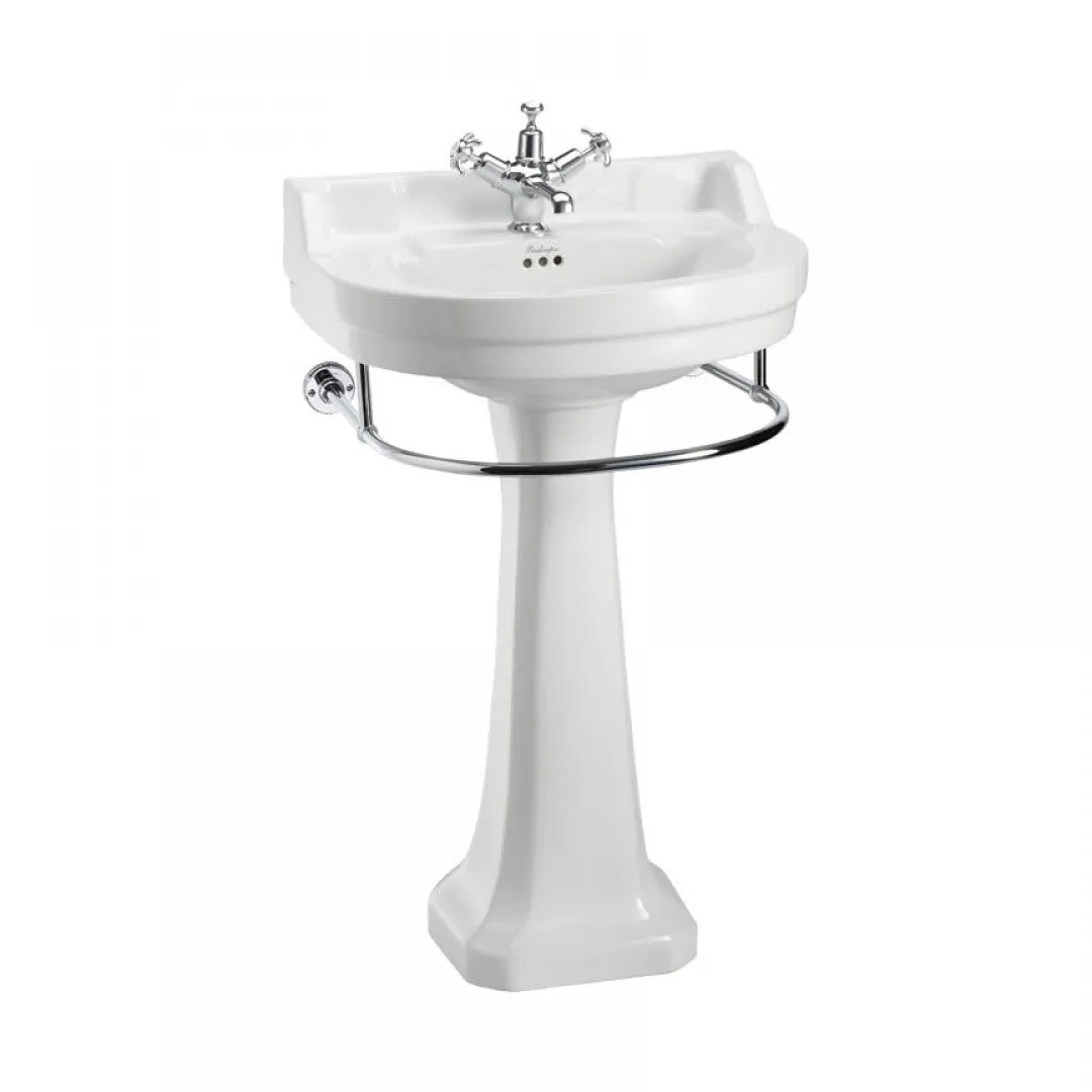 Burlington Edwardian 560 White Round Basin With Standard Pedestal