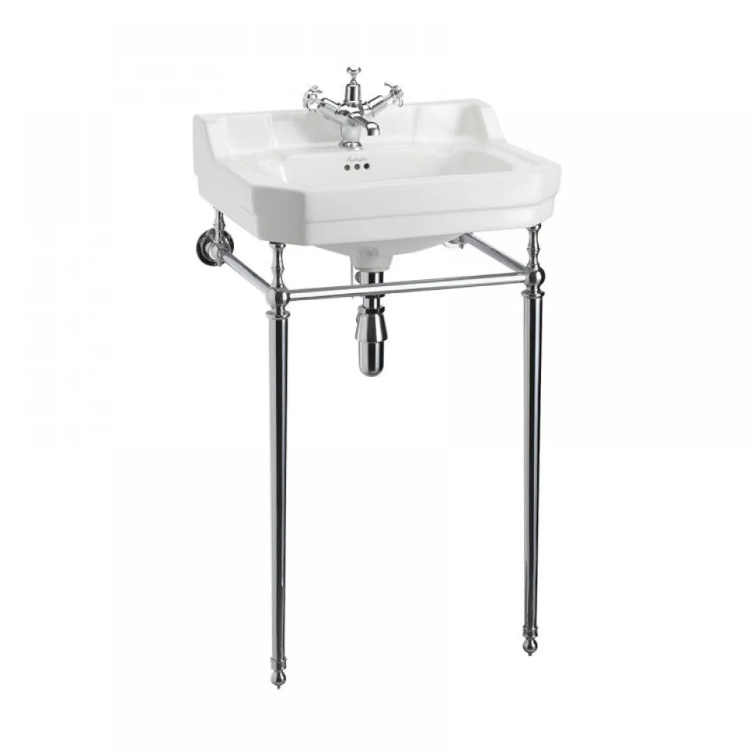 Burlington Edwardian White Rectangular Basin With Washstand