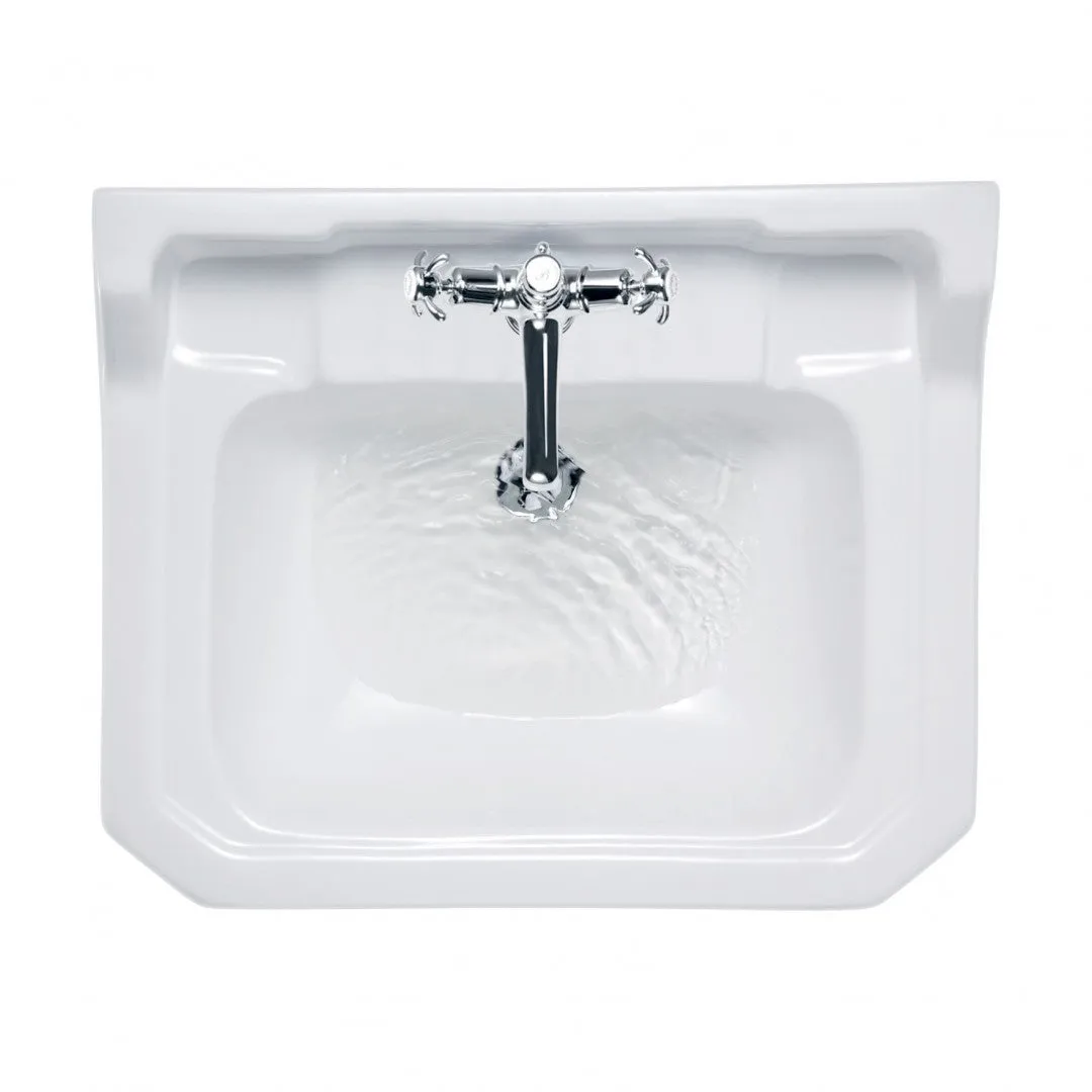 Burlington Edwardian White Rectangular Basin With Washstand