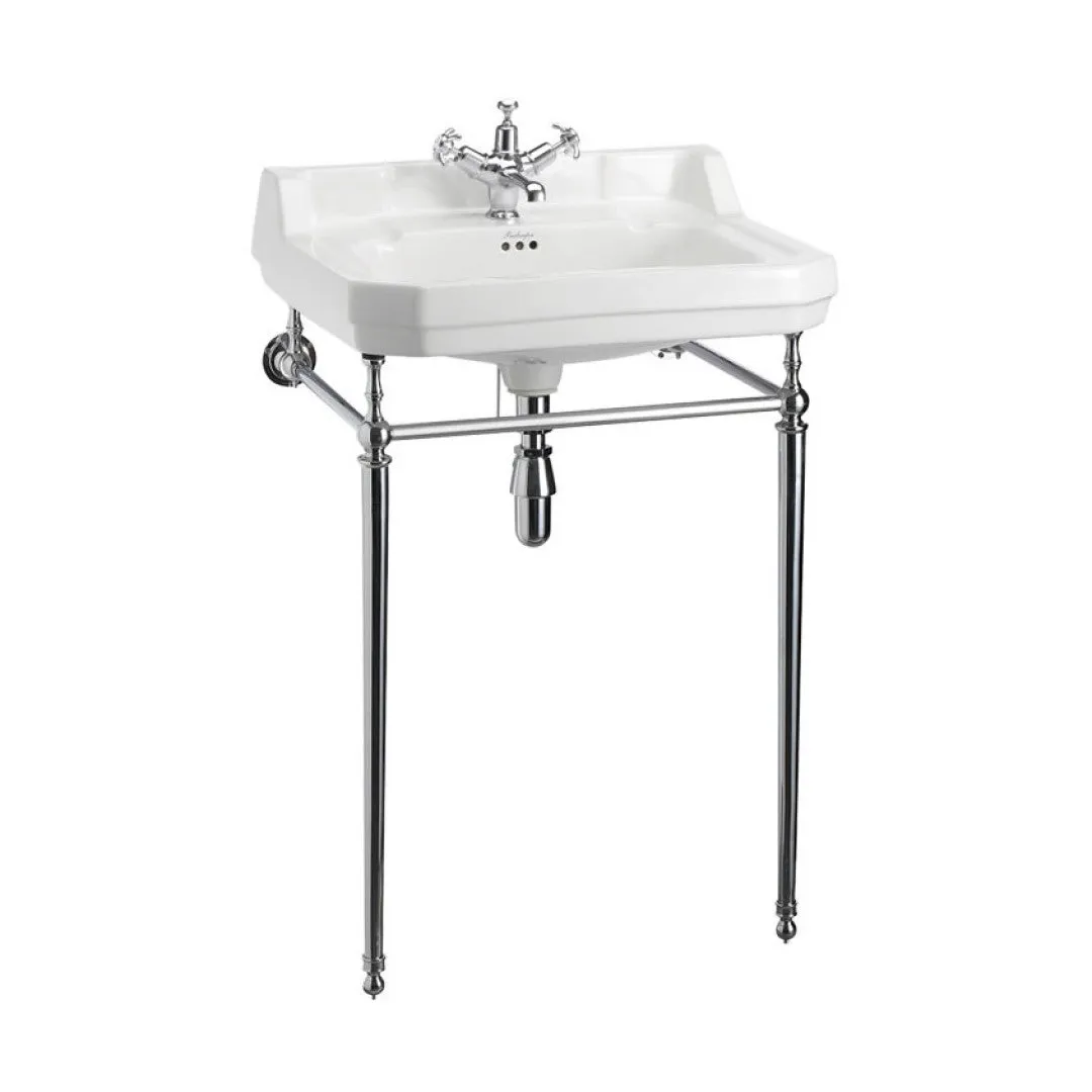 Burlington Edwardian White Rectangular Basin With Washstand