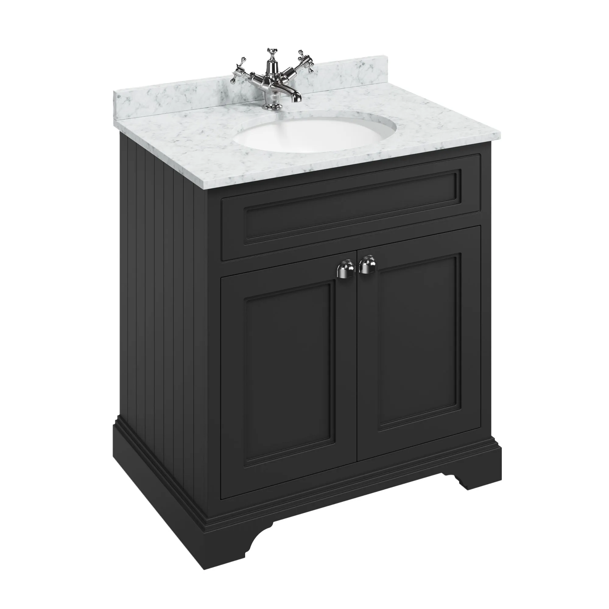 Burlington Freestanding 2-Door Vanity Unit With Worktop and Integrated Bowl