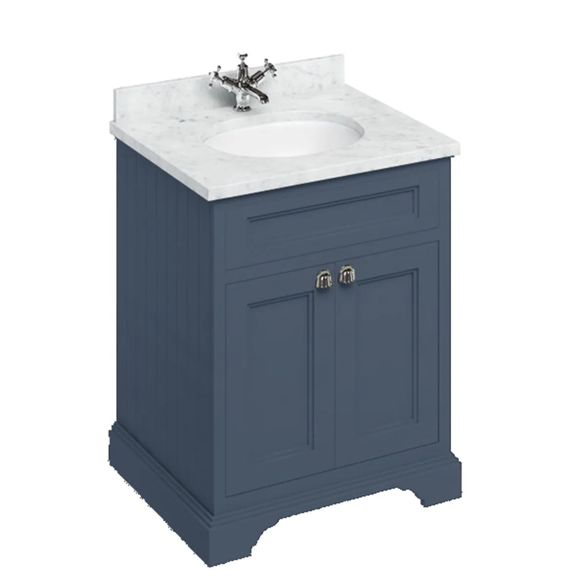 Burlington Freestanding 2-Door Vanity Unit With Worktop and Integrated Bowl