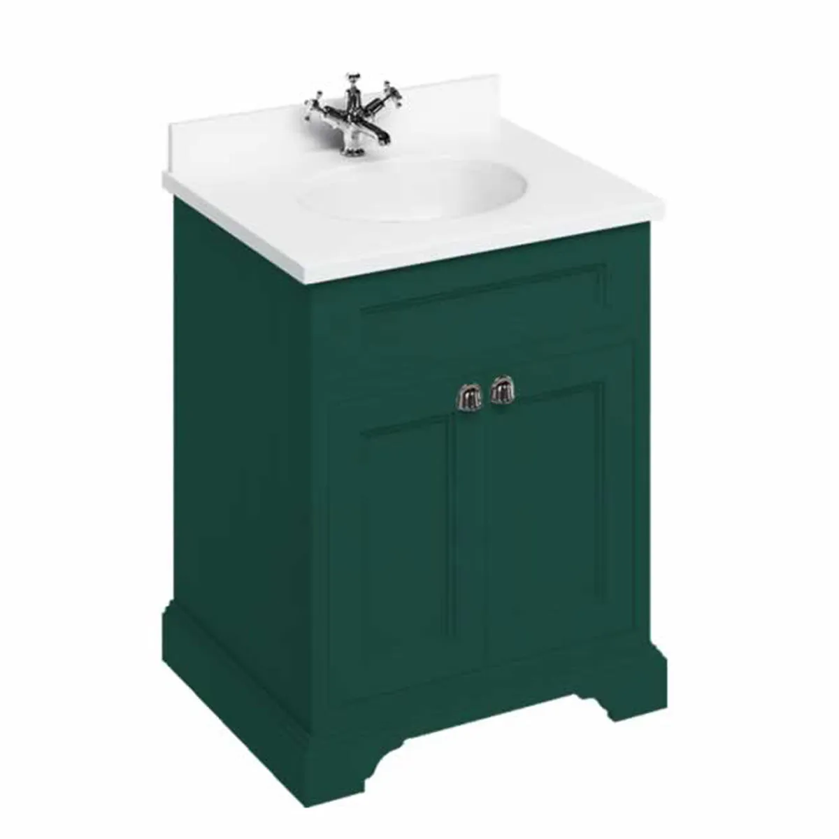 Burlington Freestanding 2-Door Vanity Unit With Worktop and Integrated Bowl