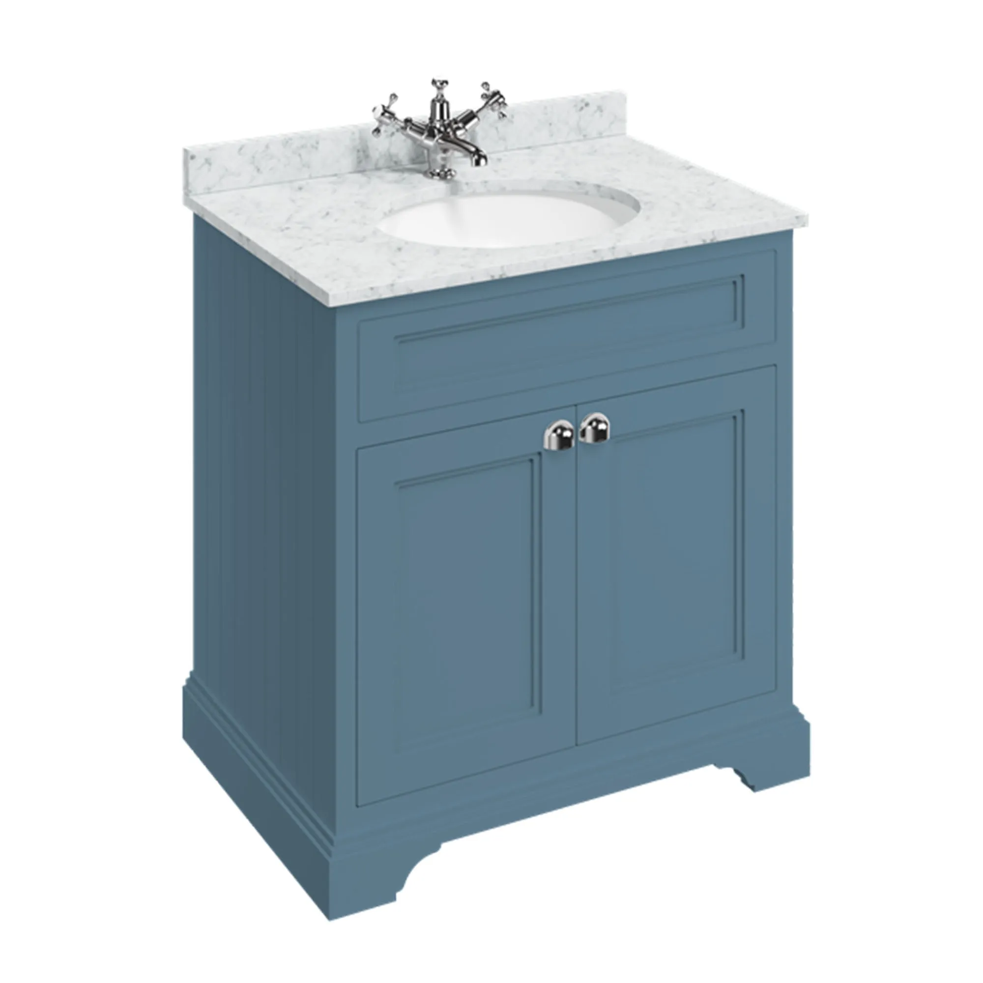Burlington Freestanding 2-Door Vanity Unit With Worktop and Integrated Bowl