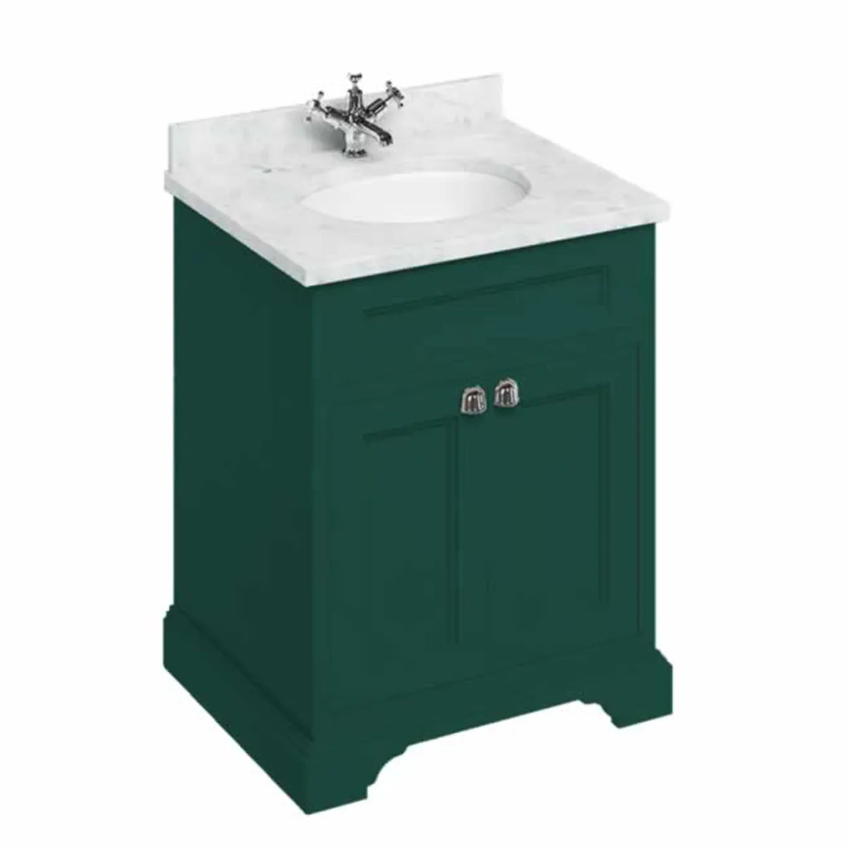 Burlington Freestanding 2-Door Vanity Unit With Worktop and Integrated Bowl