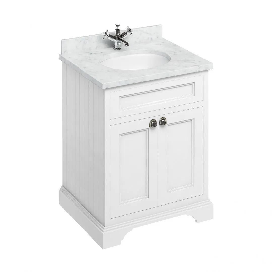 Burlington Freestanding 2-Door Vanity Unit With Worktop and Integrated Bowl