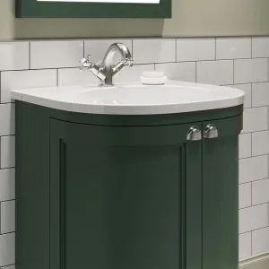 Burlington Freestanding Curved 650 Vanity Unit With Worktop and Integrated Bowl