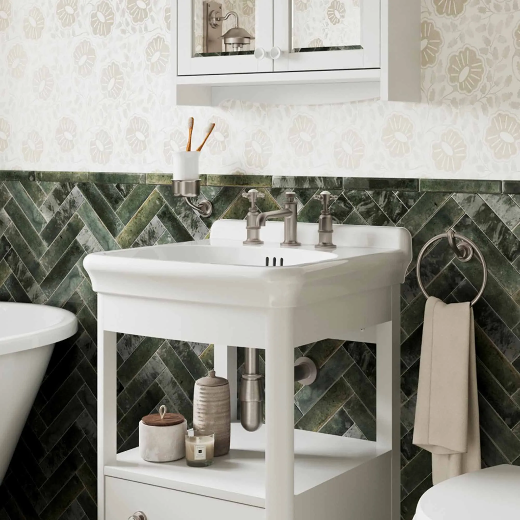 Burlington Guild 3 Hole Deck Mounted Basin Mixer Tap