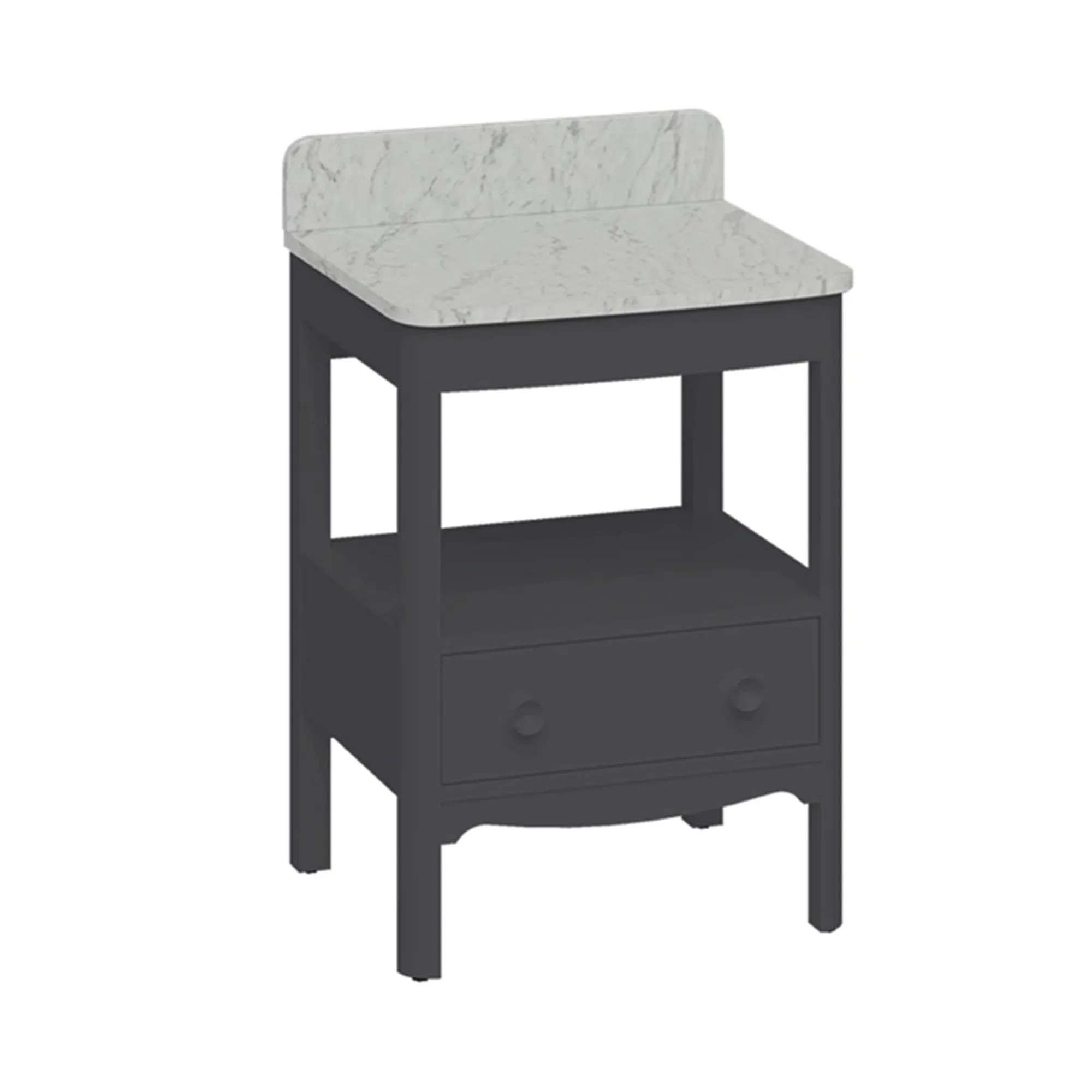 Burlington Guild Floorstanding Vanity Unit With Carrara Worktop - Ashbee Grey
