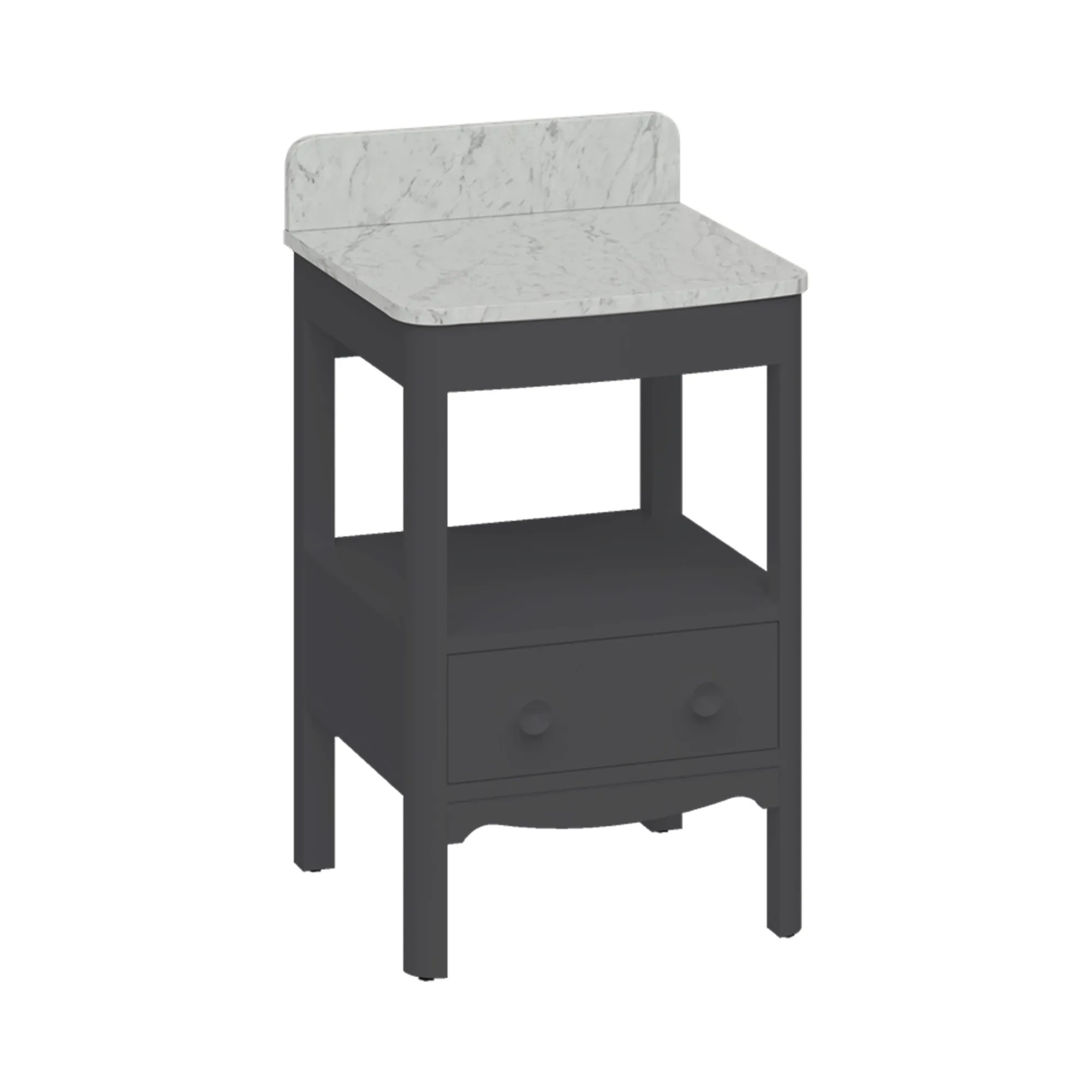 Burlington Guild Floorstanding Vanity Unit With Carrara Worktop - Ashbee Grey